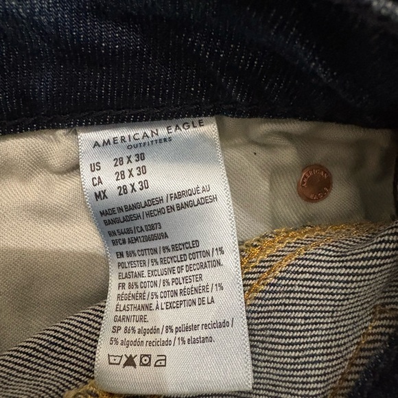 American Eagle Outfitters Men's Dark Blue Straight Jeans - Picture 3 of 8